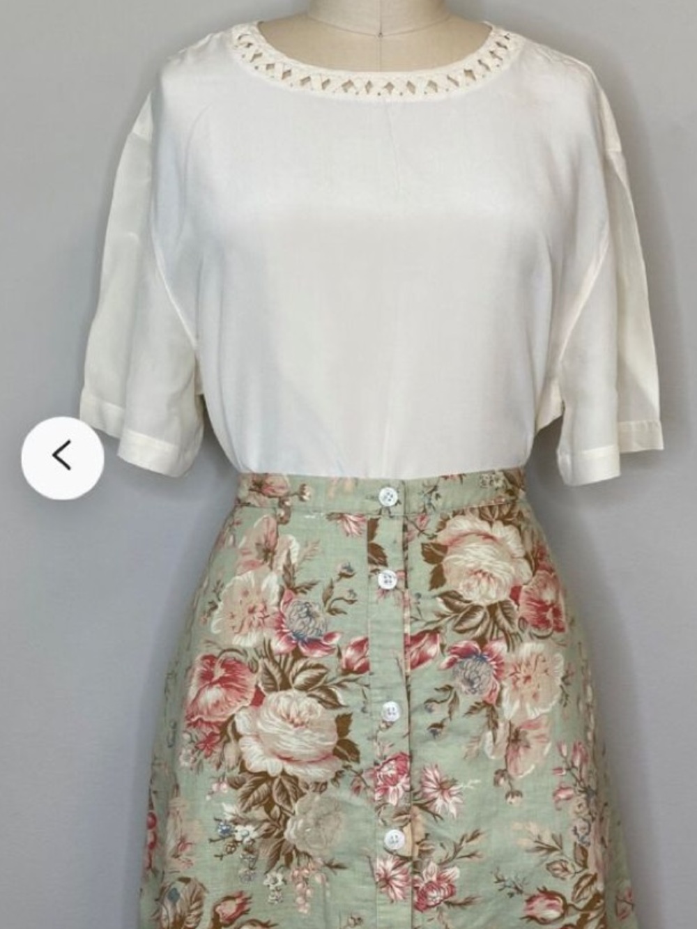80s deadstock silk top - NWOT, size S/M
